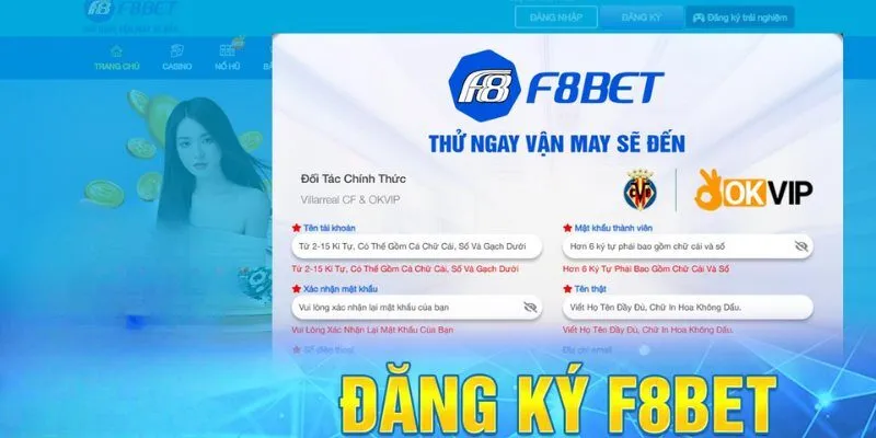 Điều kiện đăng ký F8BET